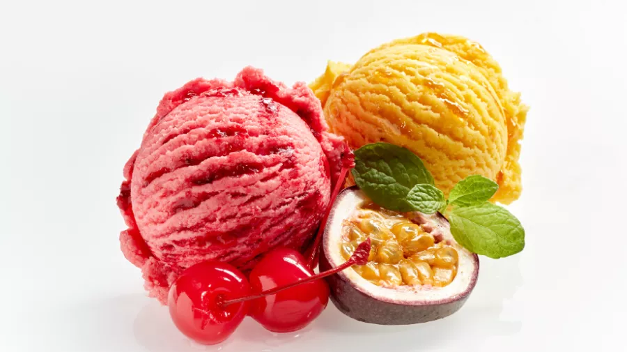 Selection of ice cream