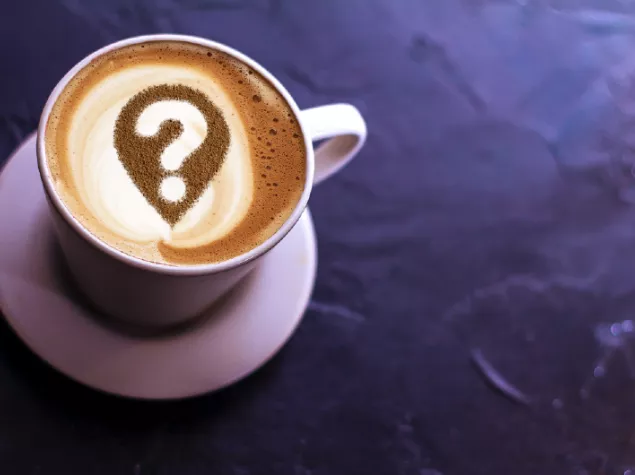 Coffee Cup Question Mark