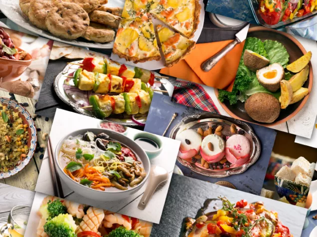 Selection of different foods