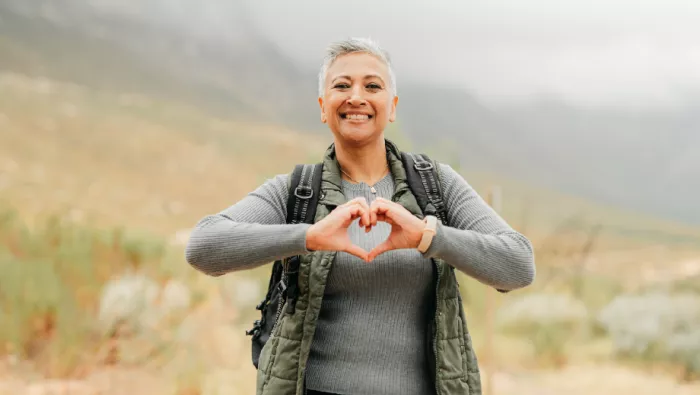 lady hiking