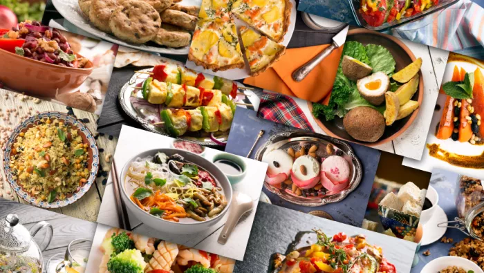 Selection of different foods